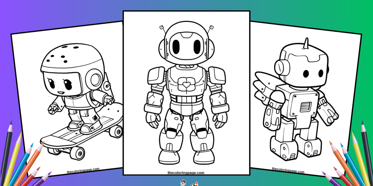 30 Free Bold & Easy Robot Coloring Pages For Kids -Download Now