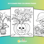 30 Free Flower Coloring Pages For Kids - Quick and Free Download