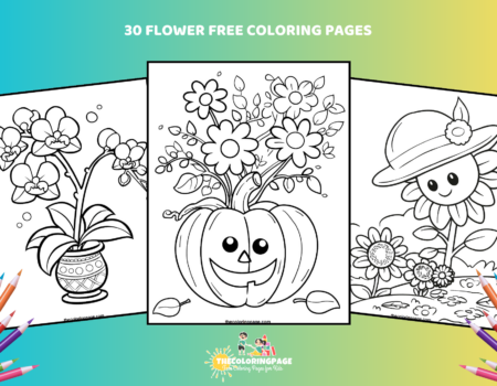 30 Free Flower Coloring Pages For Kids - Quick and Free Download