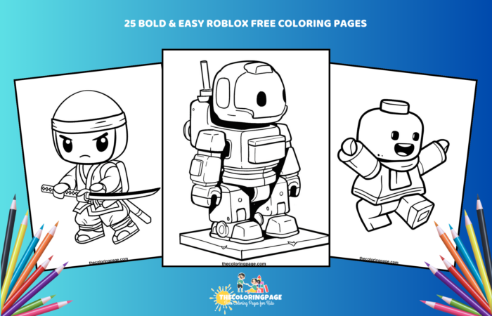 25 Free Bold & Easy Roblox Coloring Pages - Perfect for Little Artists