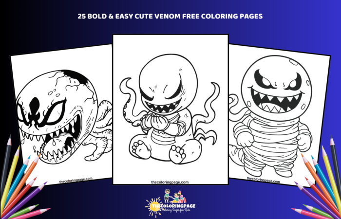 25 Free Bold & Easy Venom Coloring Pages For Kids - Free & Easy Download