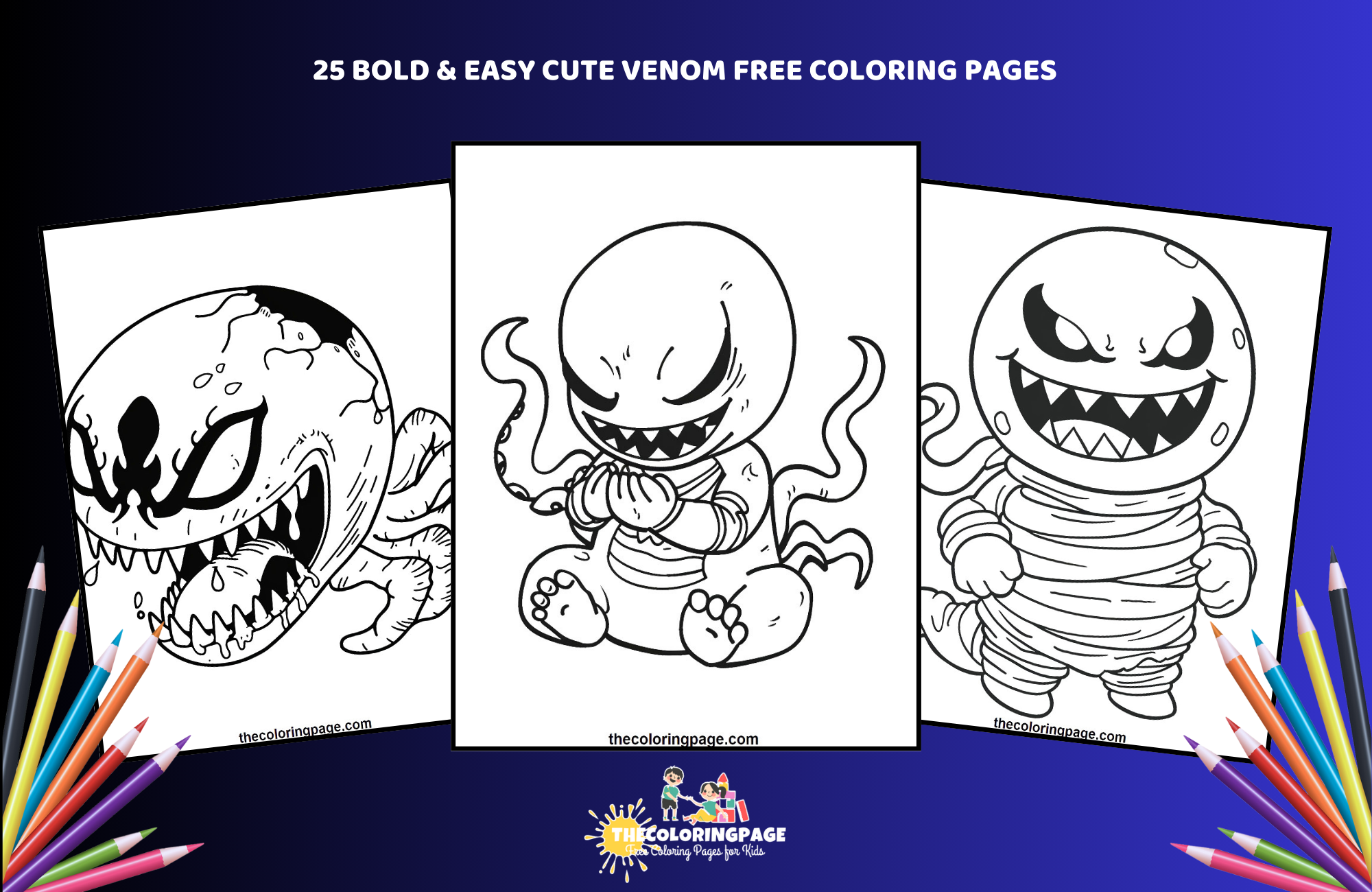 25 Free Bold & Easy Venom Coloring Pages For Kids - Free & Easy Download