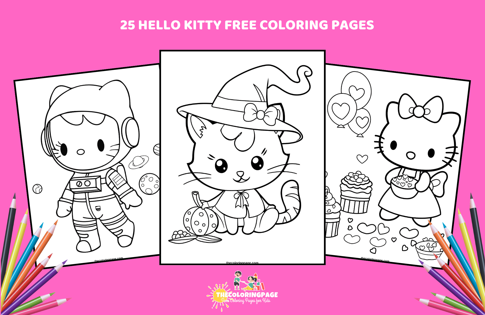 25 Free Hello Kitty Coloring Pages for Kids - Free & Downloadable